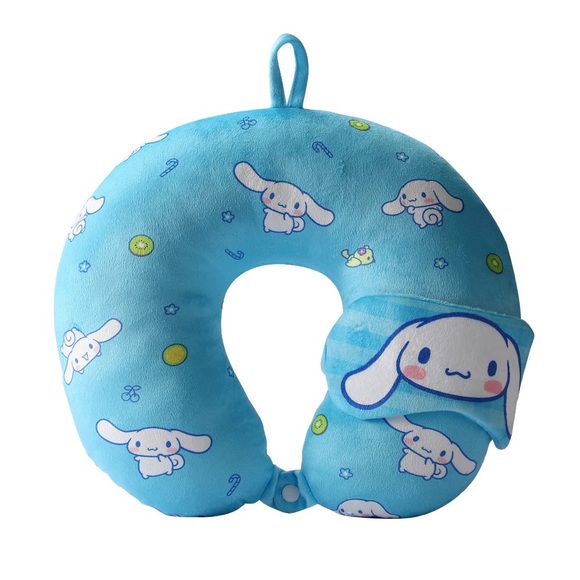 Cinnamoroll Travel Neck Pillow Sleep Mask Sanrio Miniso - Picture 1 of 9